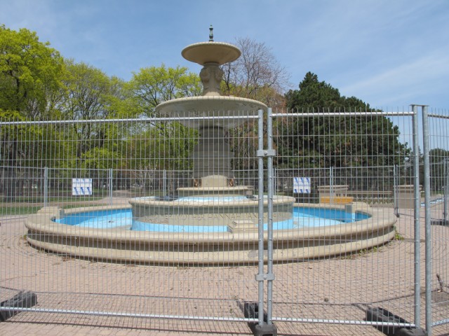 fountain behind bars - Is it a sin to Blog about Gage Park without a picture of the Fountain?